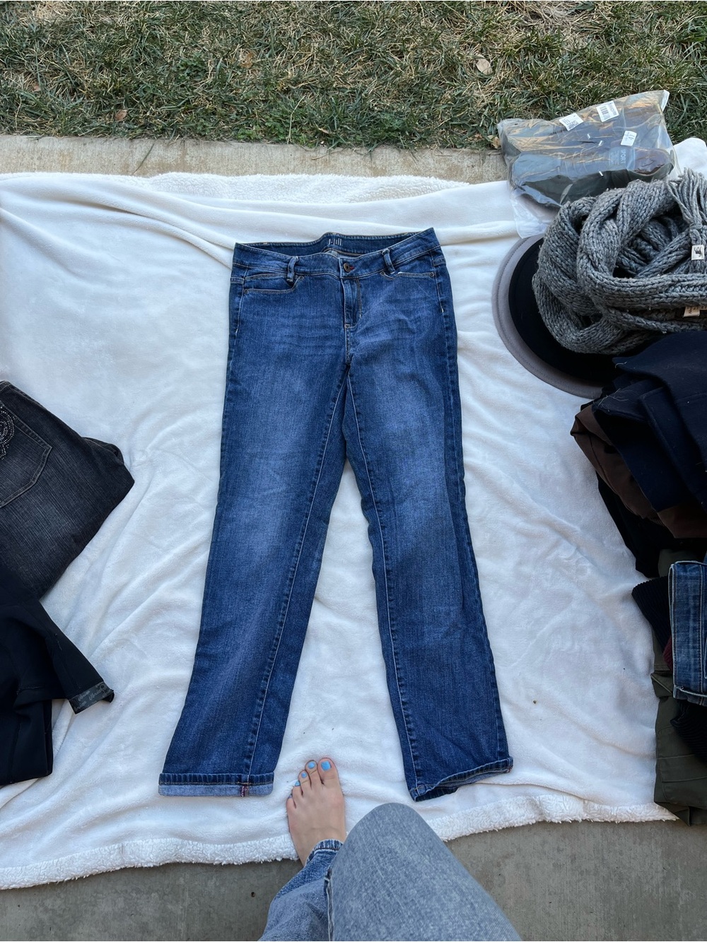 J. Jill Dark Blue Boot Cut Jeans